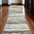 2' X 8' Gold And Slate Abstract Runner Rug